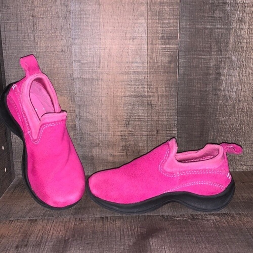 LANDS END toddler slip on shoes-‎ size 9- suede Leather